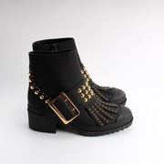 Studded Leather Ankle Boots Size 41