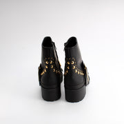 Studded Leather Ankle Boots Size 41