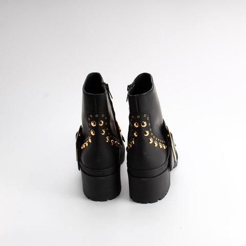 Studded Leather Ankle Boots Size 41