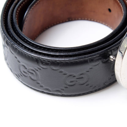 411924 Interlocking GG  Leather Belt Size 90/36 lbcase