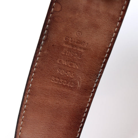 411924 Interlocking GG  Leather Belt Size 90/36