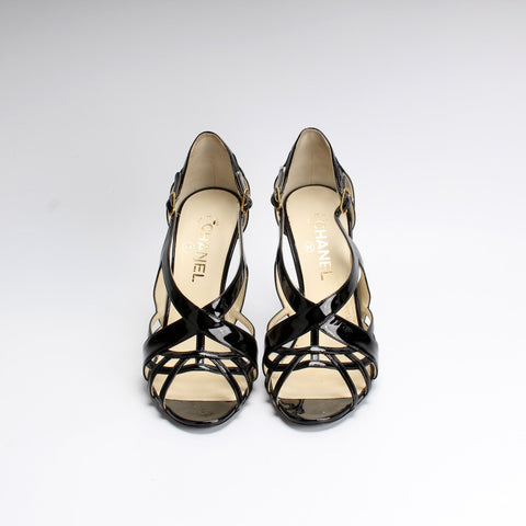 Chaus Ouvertes Patent Heels Size 40