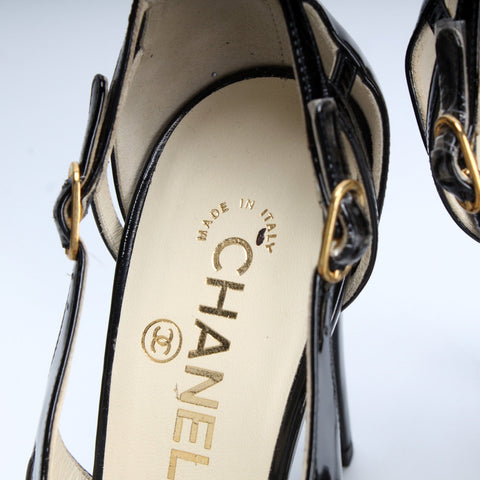 Chaus Ouvertes Patent Heels Size 40
