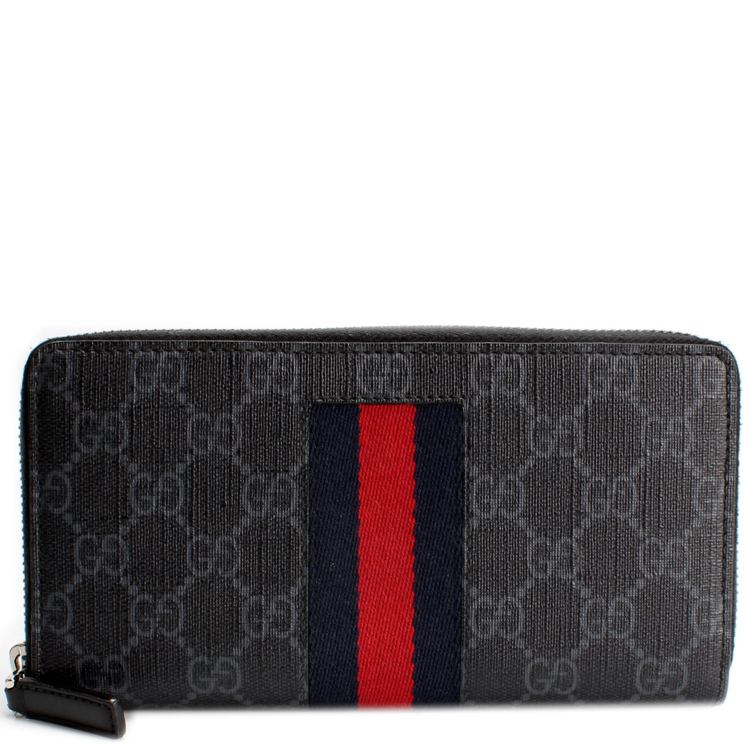 408831 GG Supreme Web Zip Around Wallet lbcase