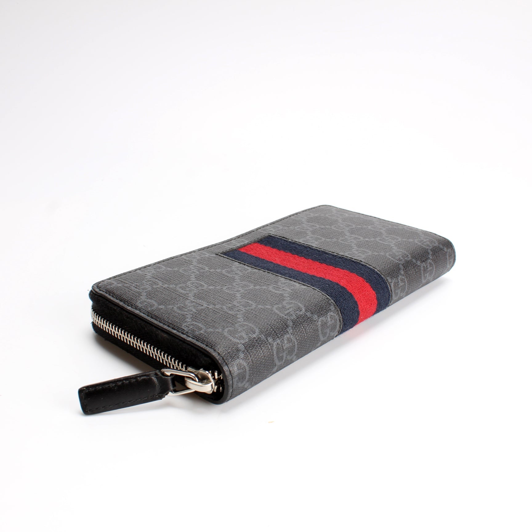 408831 GG Supreme Web Zip Around Wallet lbcase