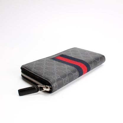 408831 GG Supreme Web Zip Around Wallet lbcase