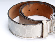114876 Interlocking GG Canvas Belt Size 85/34