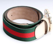 114876 Interlocking GG Canvas Belt Size 90/36