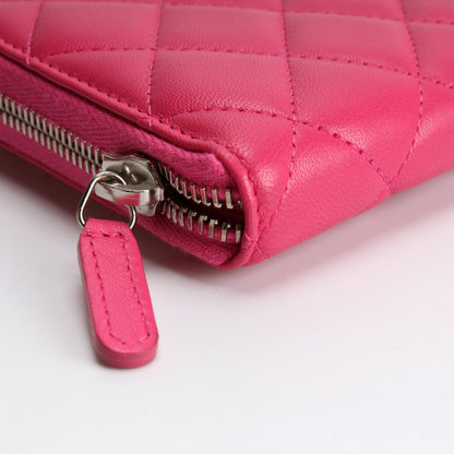 CC Zip Around Long Wallet Lambskin
