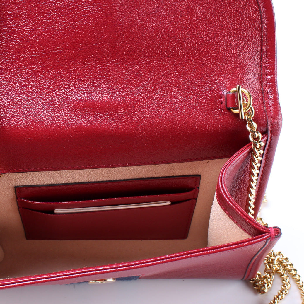 573797 Rajah Web Mini Bag Leather lbcase