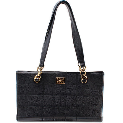 Chocolate Bar Shoulder Bag Caviar