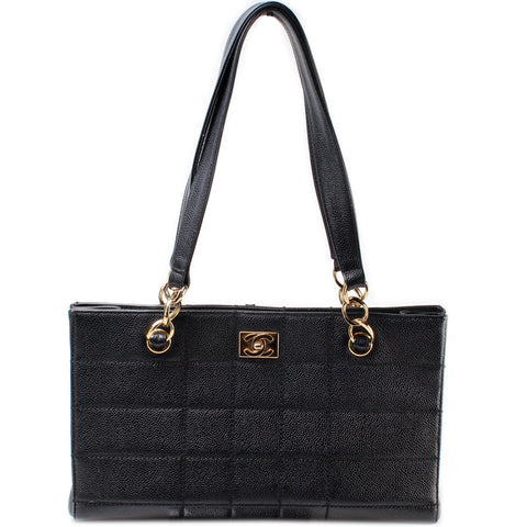 Chocolate Bar Shoulder Bag Caviar