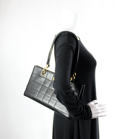 Chocolate Bar Shoulder Bag Caviar