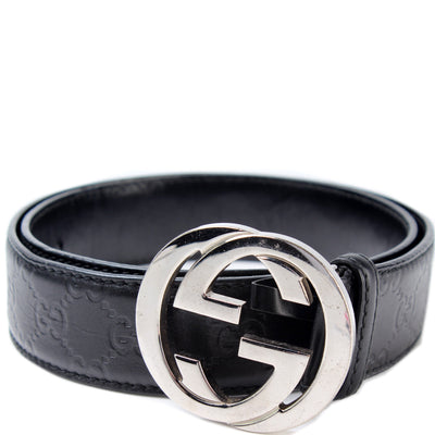 114984 Interlocking Guccissima Belt Size 85/34