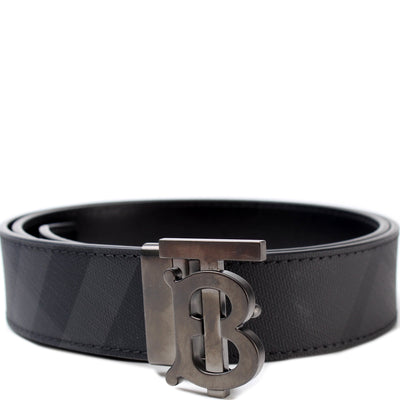 TB London Check/Leather Reversible Belt Size 90/36