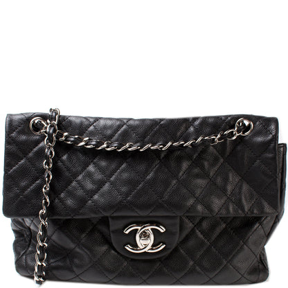 Washed Caviar Jumbo Single Flap 12M