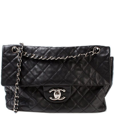 Washed Caviar Jumbo Single Flap 12M