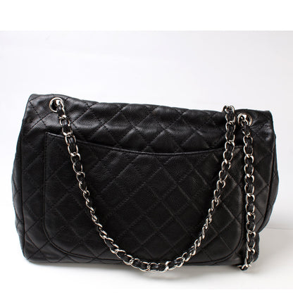 Washed Caviar Jumbo Single Flap 12M