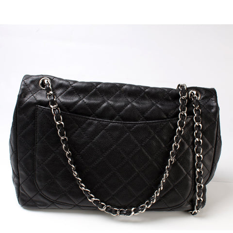 Washed Caviar Jumbo Single Flap 12M