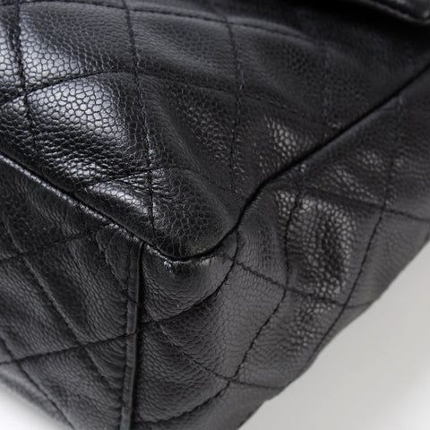 Washed Caviar Jumbo Single Flap 12M