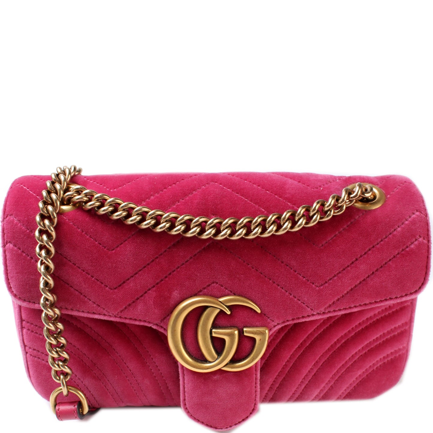443497 GG Marmont Shoulder Velvet Small lbcase