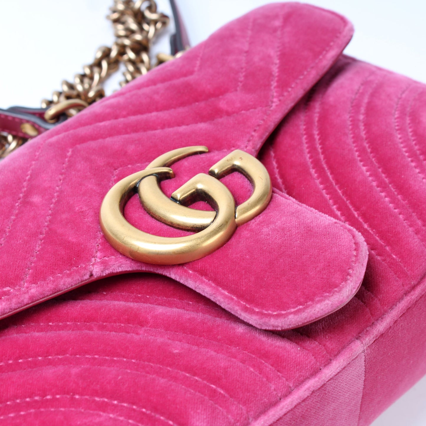 443497 GG Marmont Shoulder Velvet Small lbcase