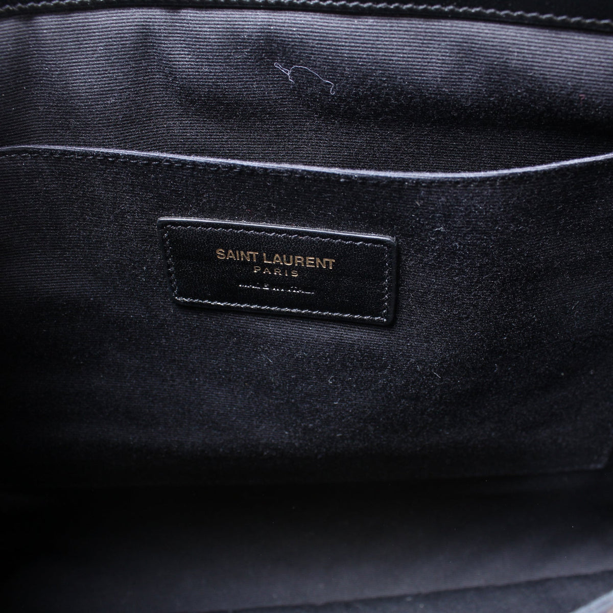 Monogram Chevron Leather Clutch