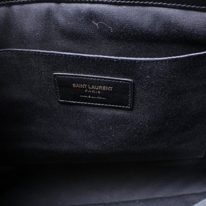 Monogram Chevron Leather Clutch