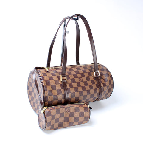Papillon 30 10.5 With Pouch Damier Ebene