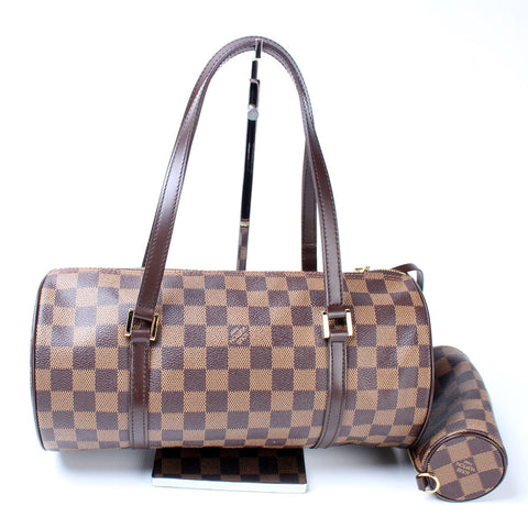 Papillon 30 10.5 With Pouch Damier Ebene