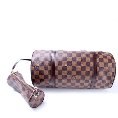 Papillon 30 10.5 With Pouch Damier Ebene