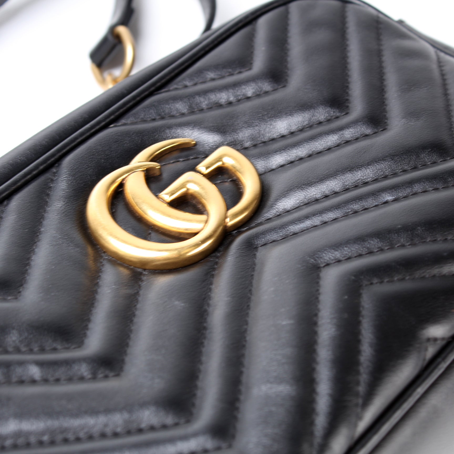 447632 GG Marmont Small Leather Camera lbcase
