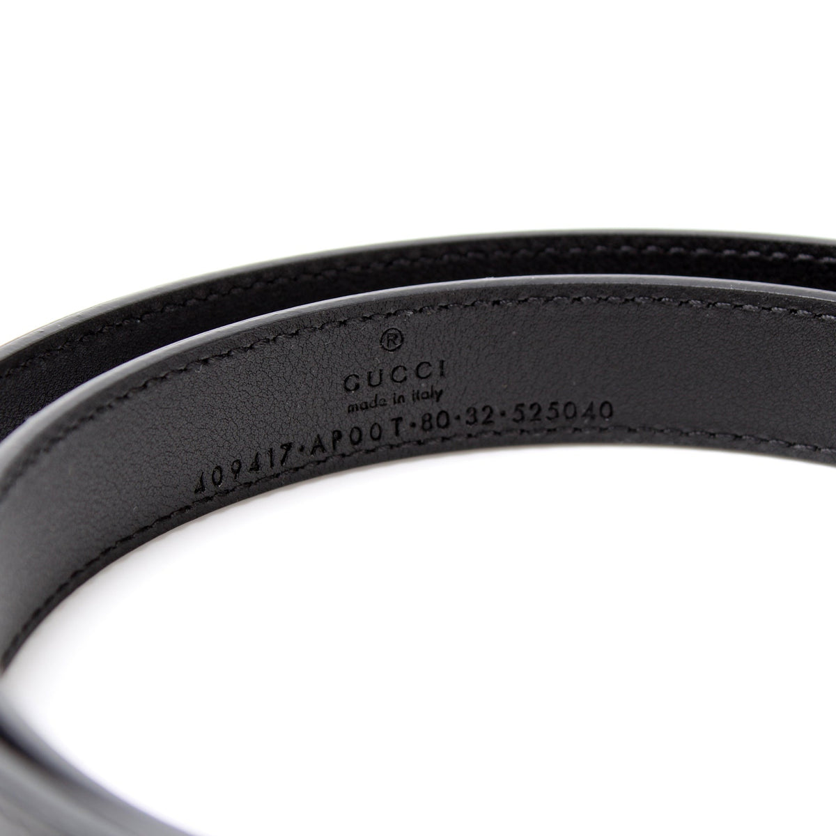 409417 GG Marmont Thin Belt Size 80/32 lbcase