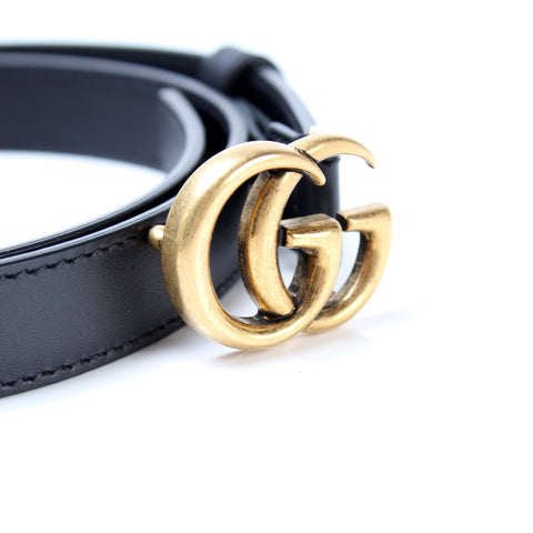 409417 GG Marmont Thin Belt Size 80/32