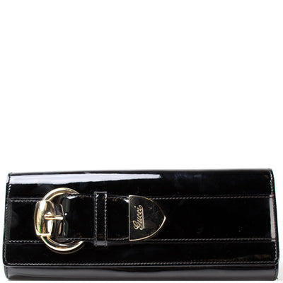 181544 Buckle Clutch Patent Leather
