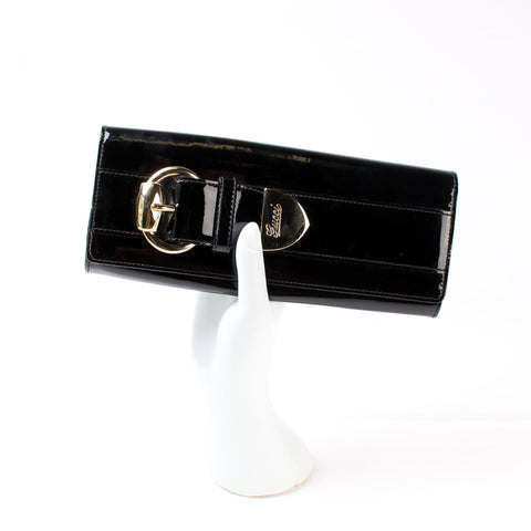 181544 Buckle Clutch Patent Leather
