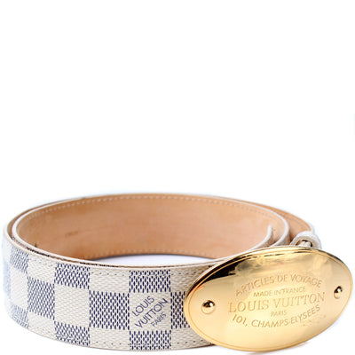 Voyage Buckle Damier Azur Belt Size 80/32