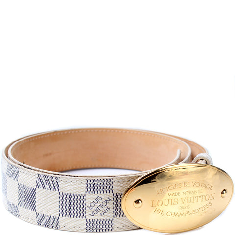 Voyage Buckle Damier Azur Belt Size 80/32
