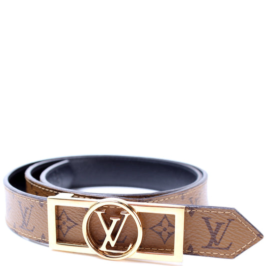 Dauphine 25MM Reversible Reversible Monogram / Leather Size 80/32