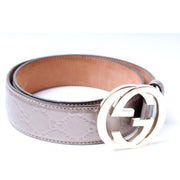 114876 Interlocking GG Leather Belt Size 80/32