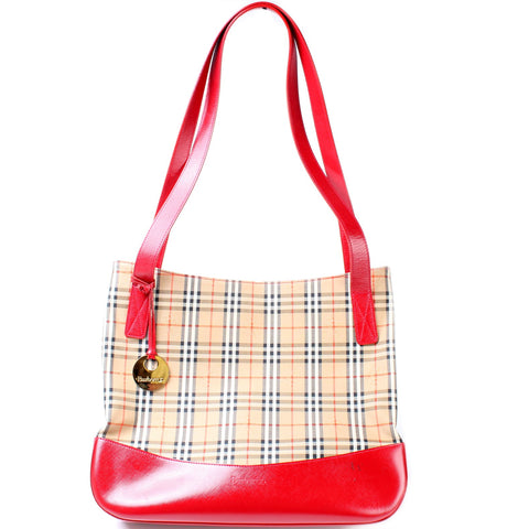 Canvas Check Tote Vintage