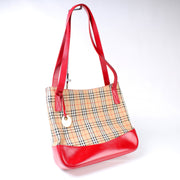 Canvas Check Tote Vintage