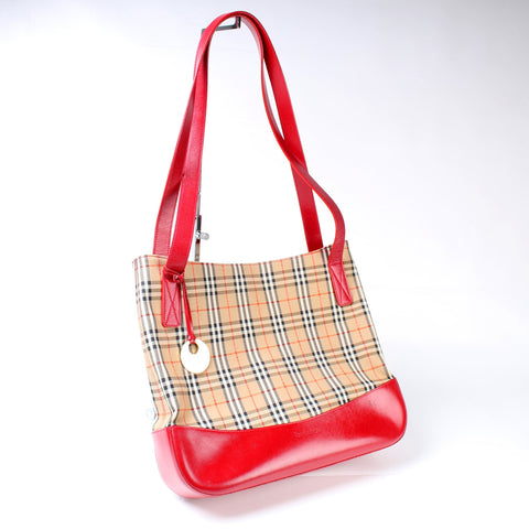 Canvas Check Tote Vintage