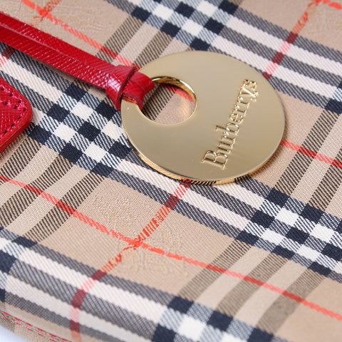 Canvas Check Tote Vintage