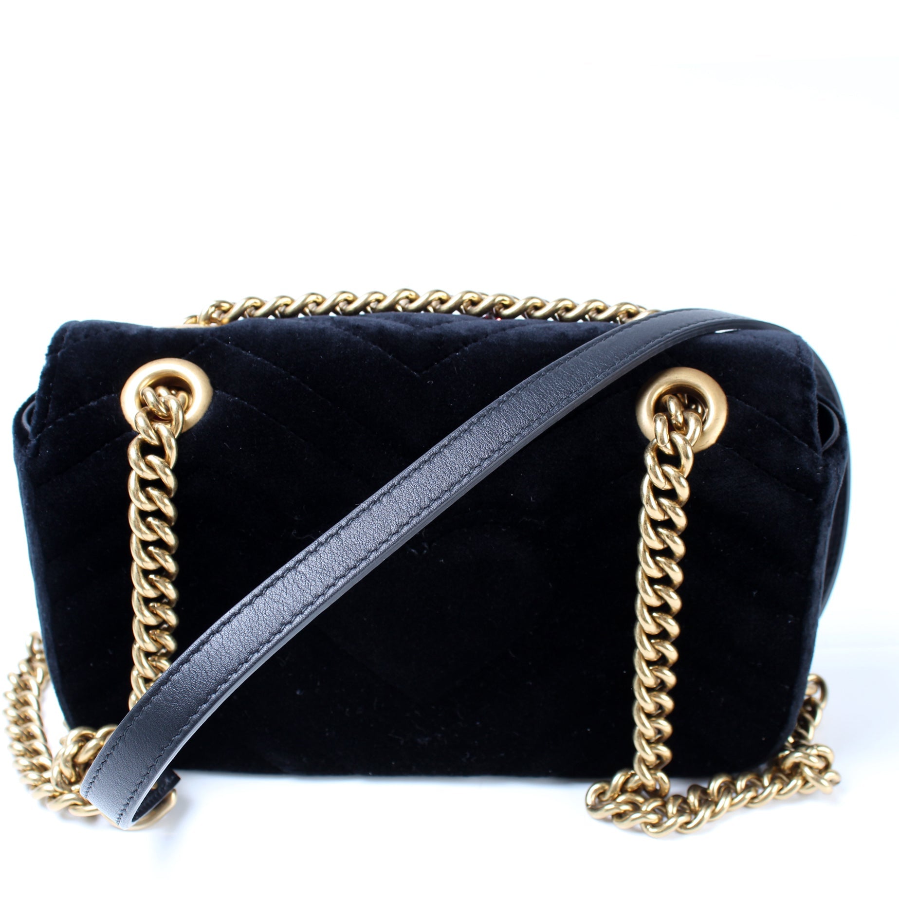 446744 GG Marmont Shoulder Mini Flap lbcase