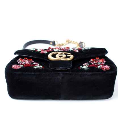 446744 GG Marmont Shoulder Mini Flap lbcase