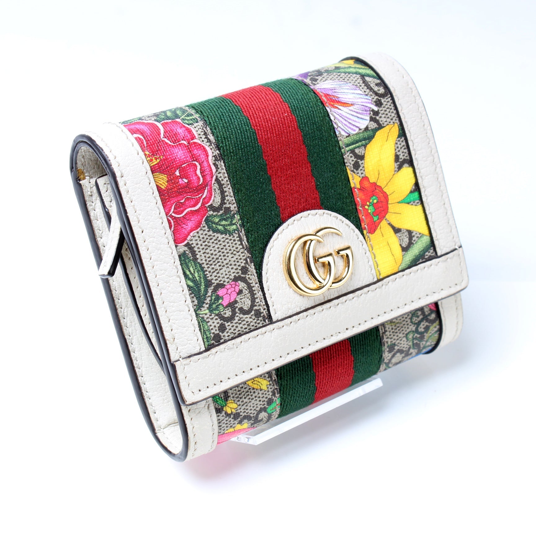598662 Ophidia GG Flora Card Case Wallet lbcase