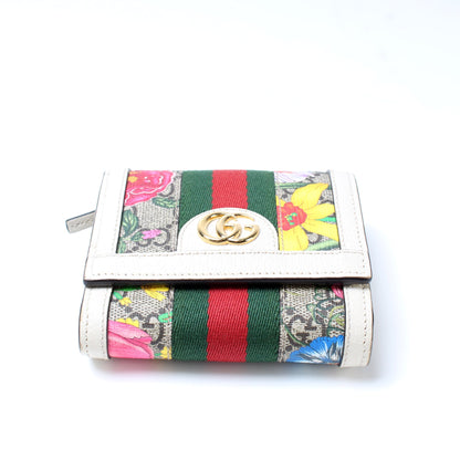 598662 Ophidia GG Flora Card Case Wallet lbcase