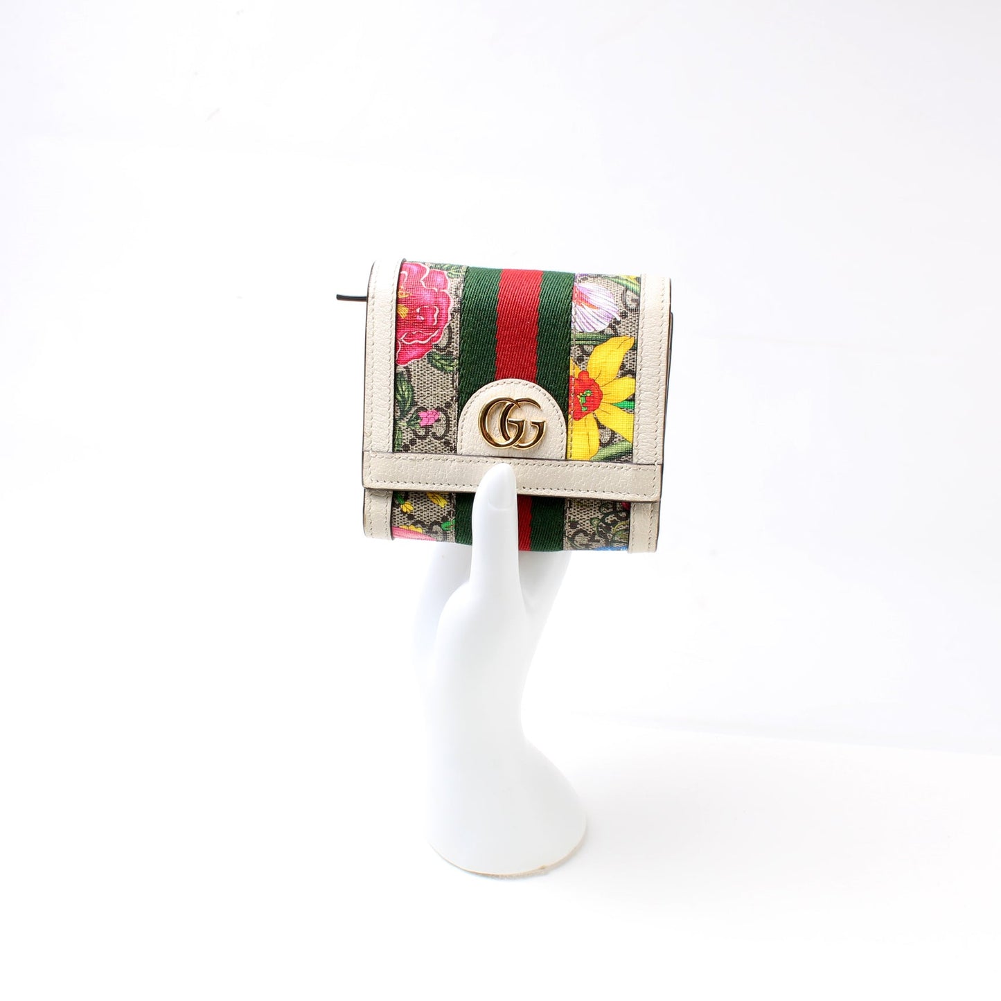 598662 Ophidia GG Flora Card Case Wallet lbcase