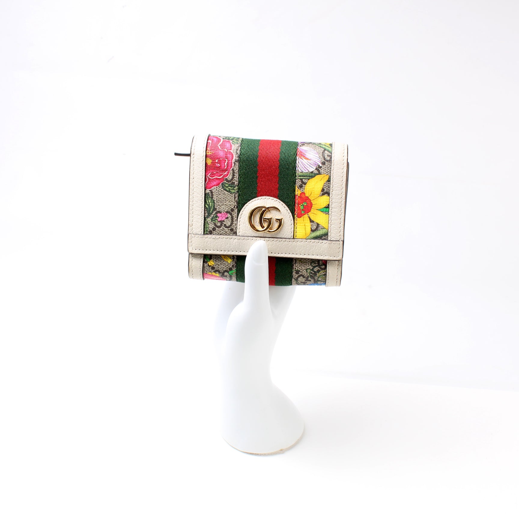 598662 Ophidia GG Flora Card Case Wallet lbcase